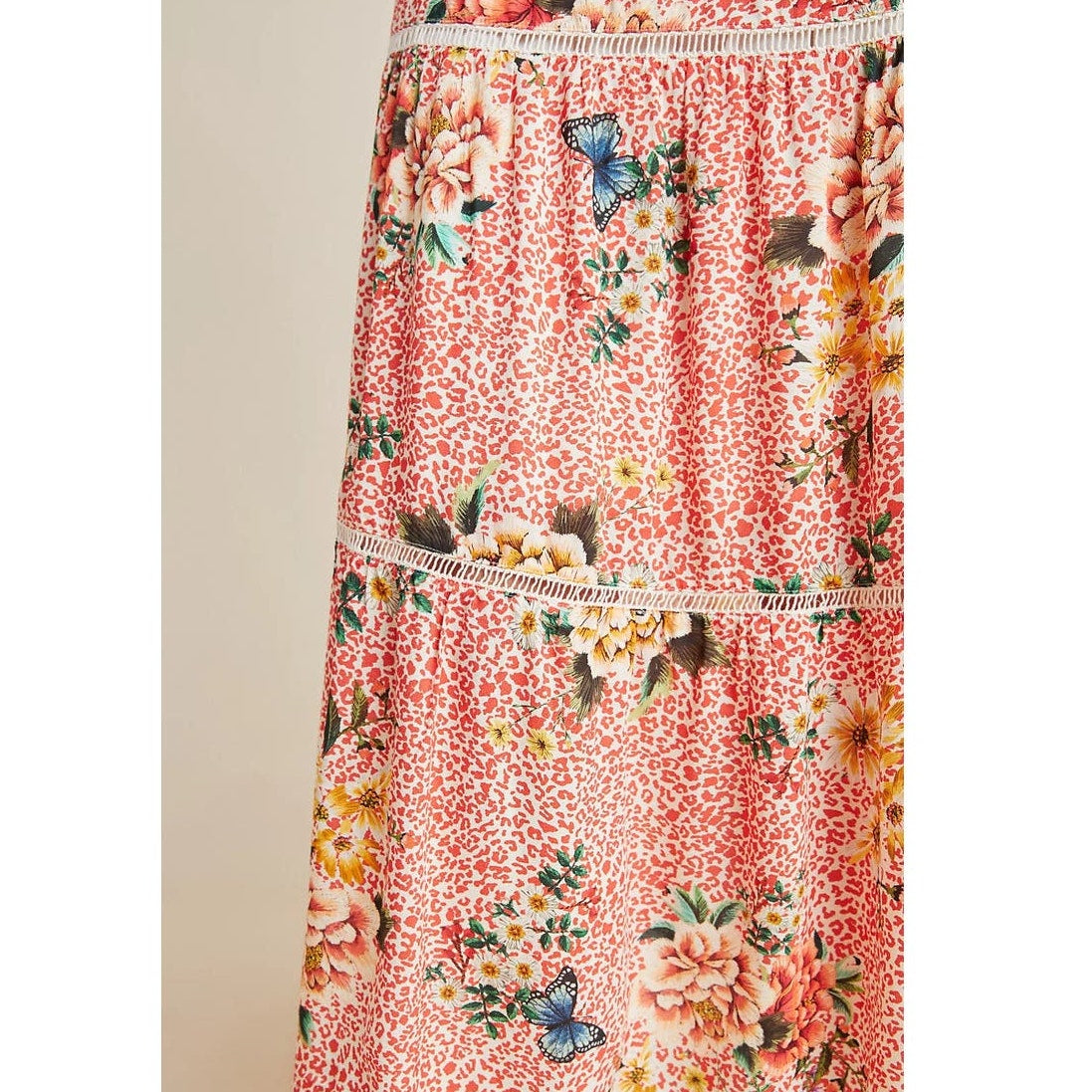 Anthropologie Verbena Floral Midi Dress