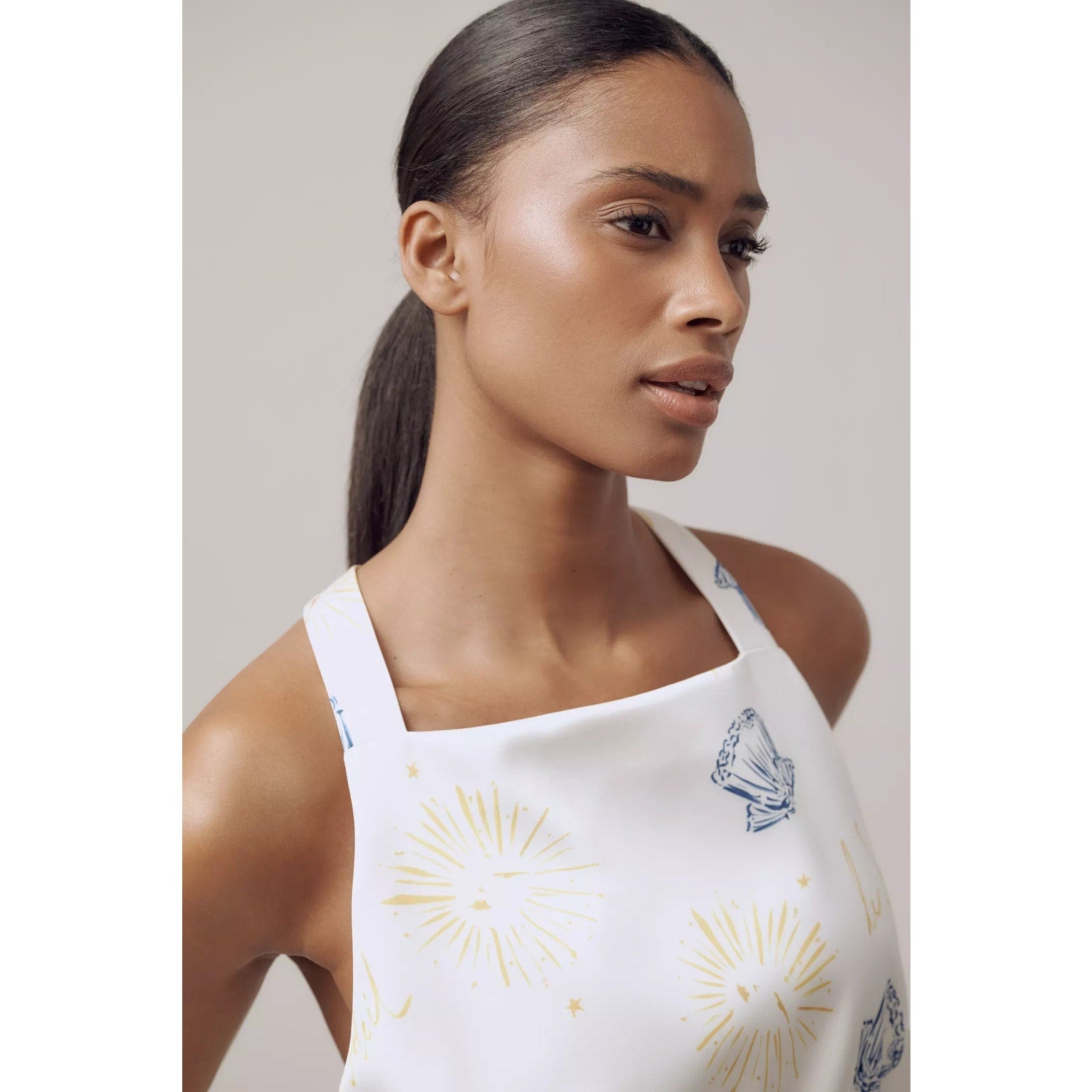 Anthropologie Maeve Sleeveless Square-Neck Shift Mini Dress $178 Medium Ivory