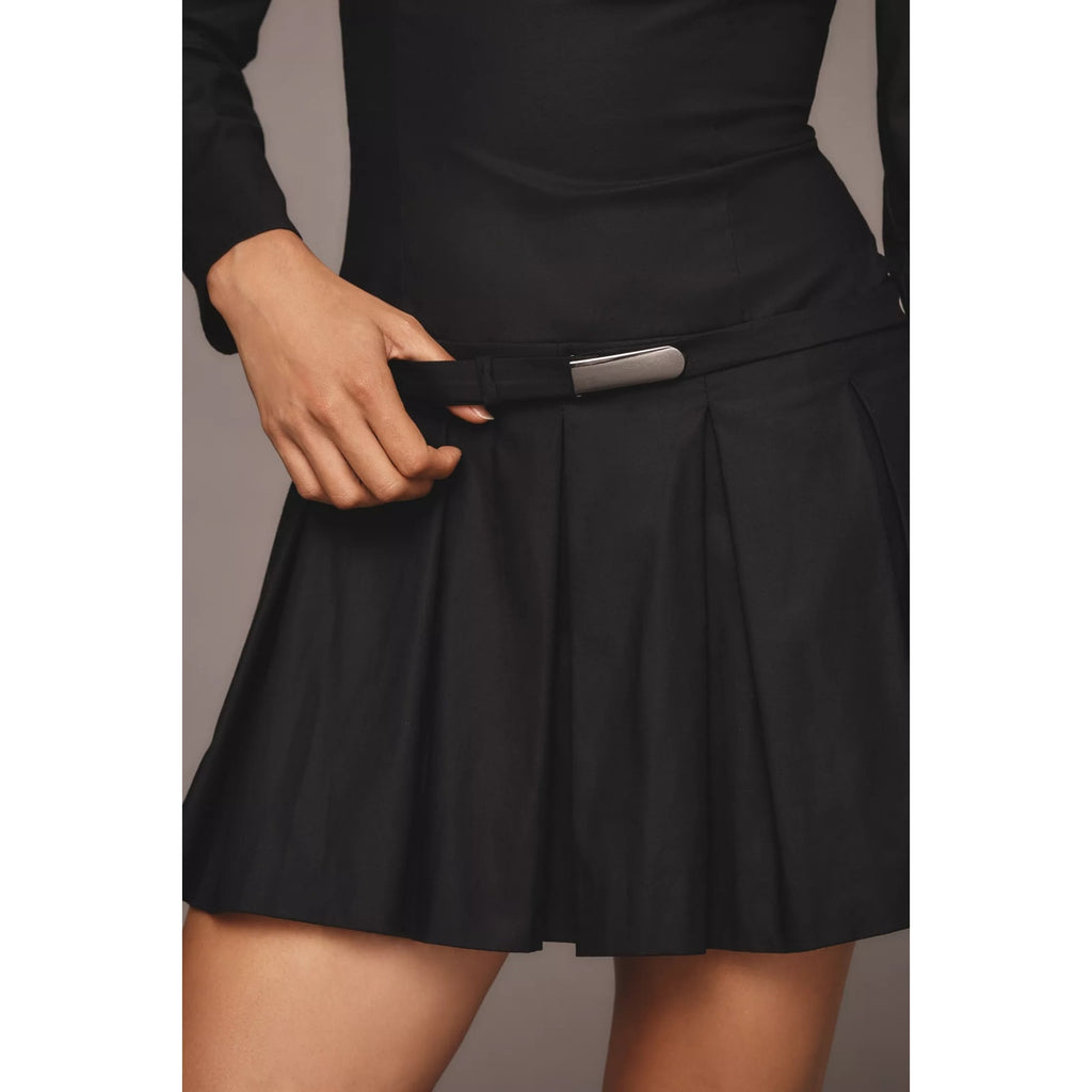 Anthropologie Reformation Long Sleeve Square-Neck Mini Dress