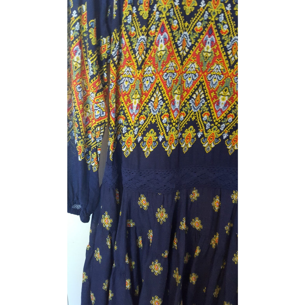 NWOT Free People Midnight Combo Multicolor Enid Dress Size XS Retails $128