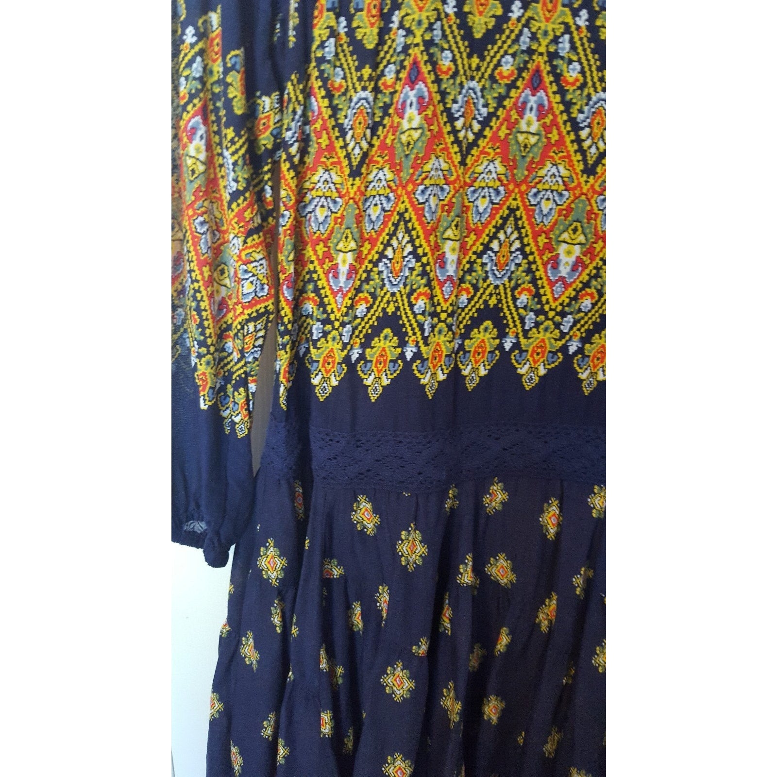 NWOT Free People Midnight Combo Multicolor Enid Dress Size XS Retails $128