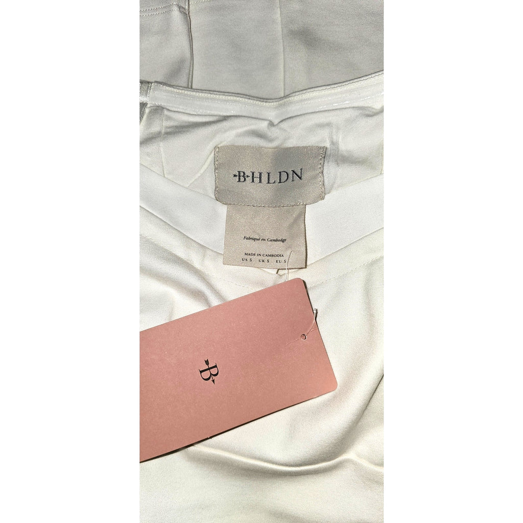 Anthropologie BHLDN Gianna Off-The-Shoulder Twofer Dress $160 SMALL Ivory