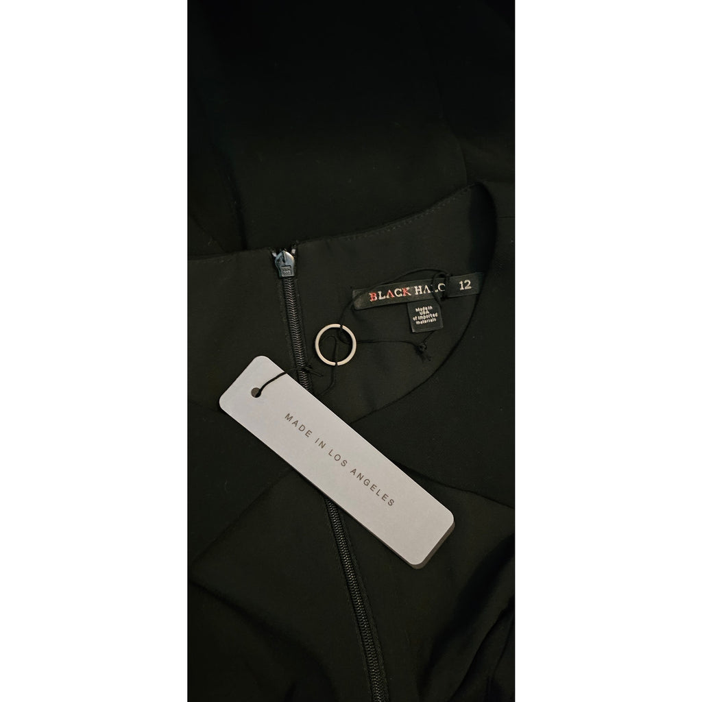 New Anthropologie Black Halo Sweetheart Cutout Dress $390 SIZE 12 Black