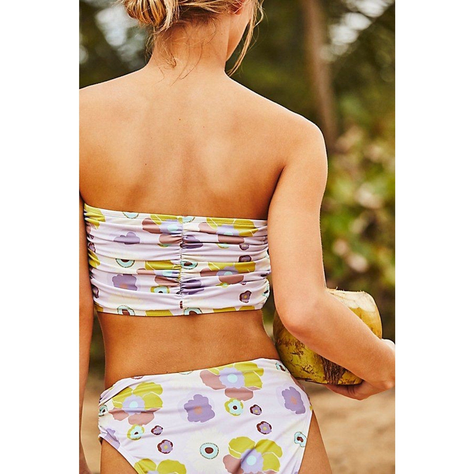 New Free People x Beth Richards Delrey Floral Bikini Top + Bottoms $240 LARGE