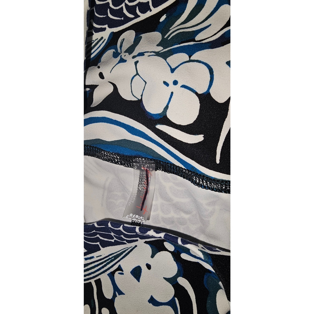 FREE PEOPLE MOVEMENT Never Better Printed Run Shorts SMALL Blue Koi Fish Free People
