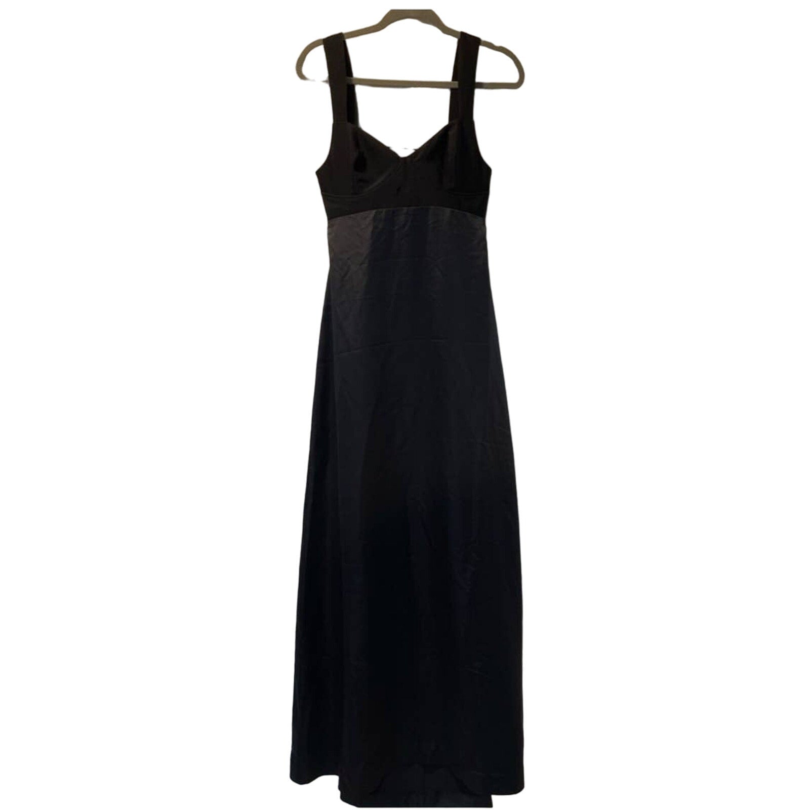 New Free People Gia Maxi Dress $250 SIZE 4 Black Bustier Slip Gown Silky