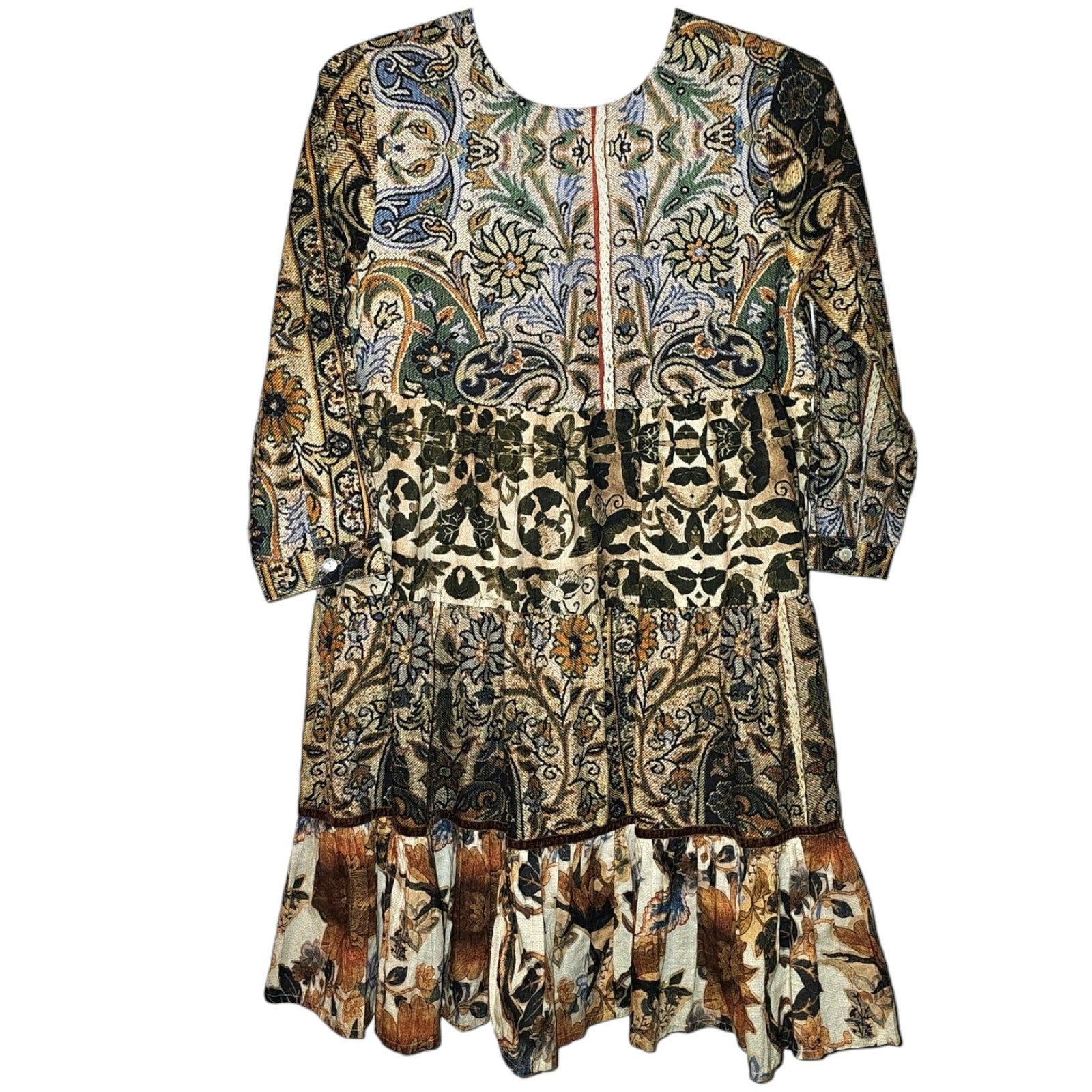 New Anthropologie Ro's Garden Rene Mini Dress $185 XS Floral Resortwear