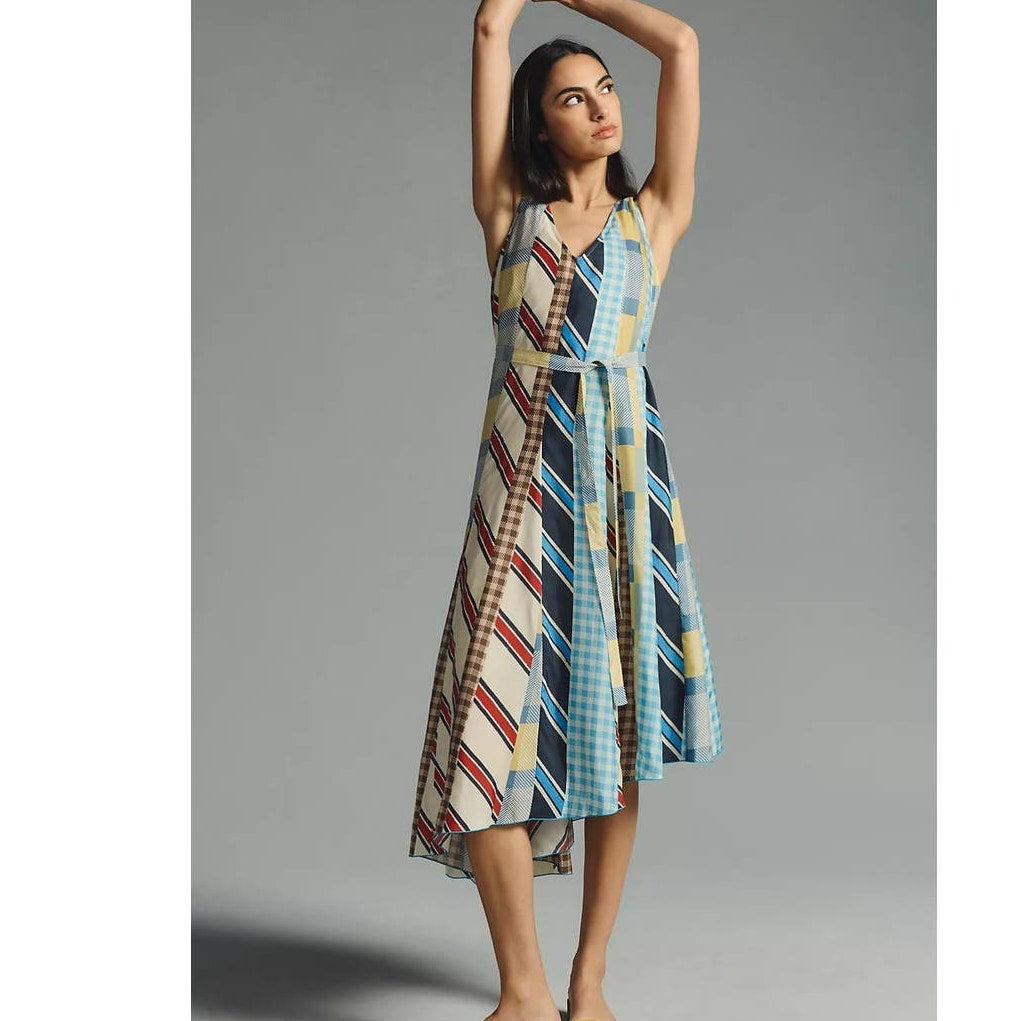 New Anthropologie Hope for Flowers Sleeveless Asymmetrical Dress $498 Small