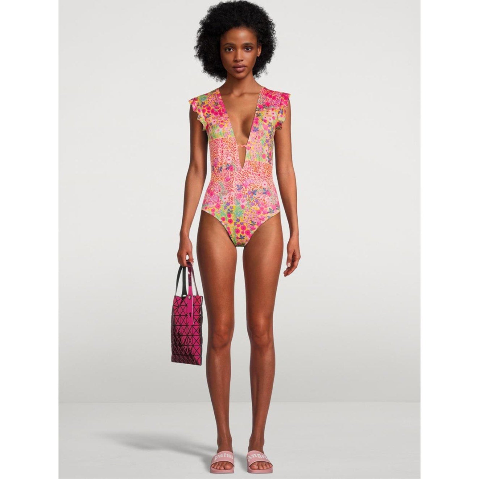 New Free People BETH RICHARDS Sophia One Piece Swimsuit $280 MEDIUM Floral