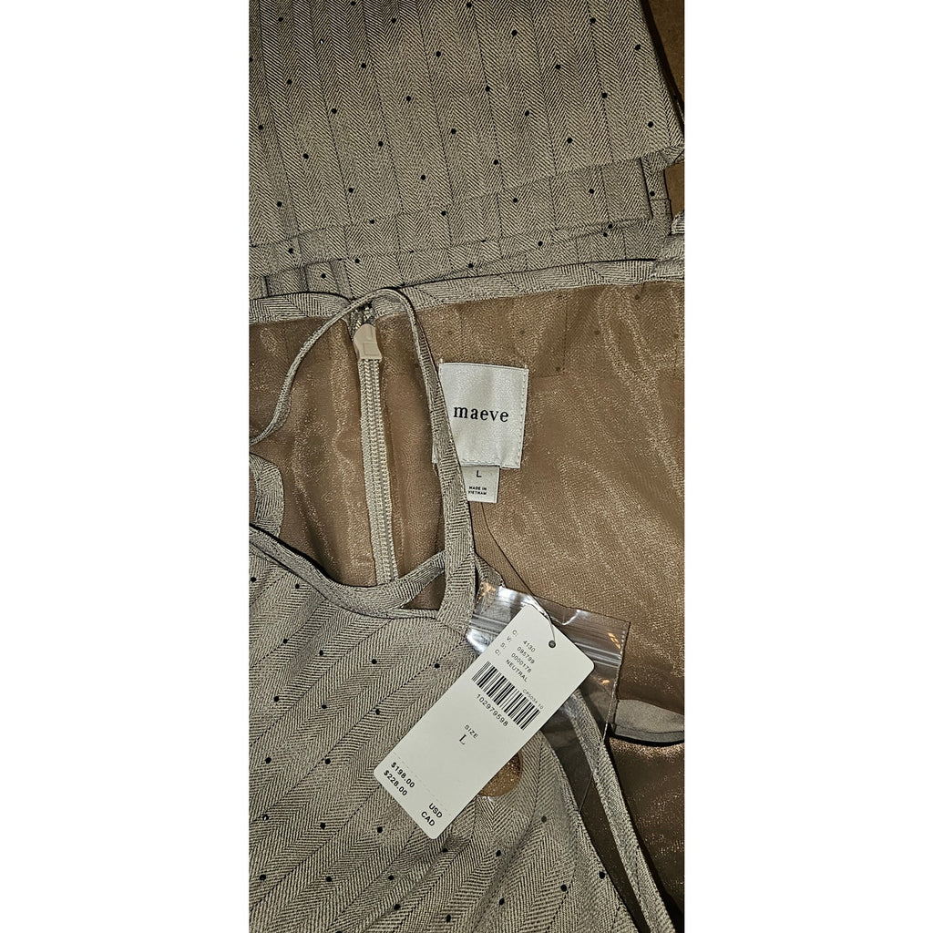 Anthropologie Maeve Structured Blazer Dress LARGE Neutral Anthropologie