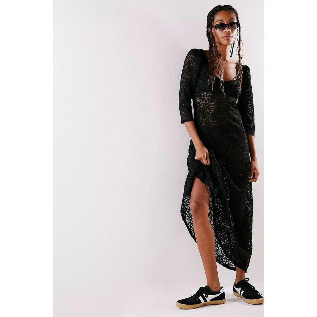 New Free People Adored Lace Maxi Dress