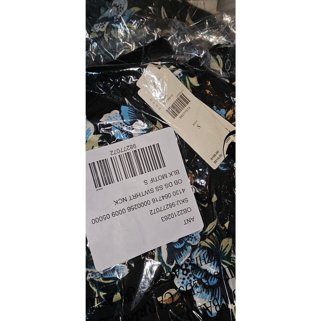 Anthropologie Sweetheart Ruched Drop-Waist Dress $188 SMALL Black Floral Anthropologie