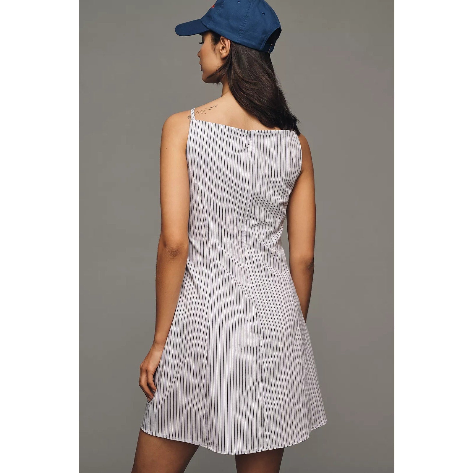Anthropologie Exquise High-Neck Bow Mini Dress MEDIUM Lavender Anthropologie