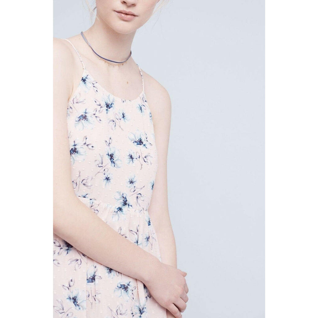 Nwt Anthropologie x Moon River Firenze Tiered Midi Dress Small Petite $158 Pink