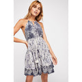 NEW Free People Women's $118 Blue & White Beach Day Mini Dress Size Small Boho