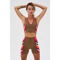 FREE PEOPLE MOVEMENT Never Better Colorblock Bike Shorts LARGE Moonrock Free People