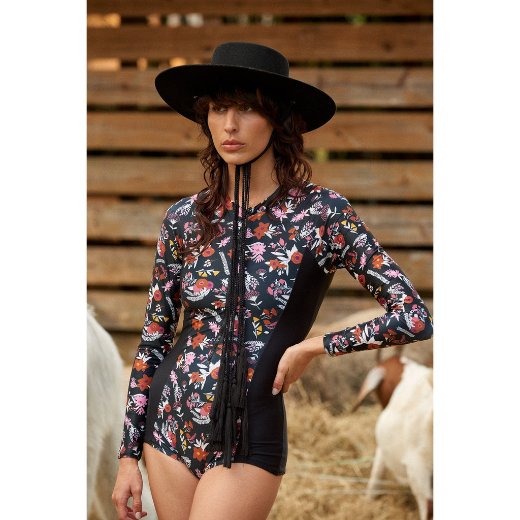 New Anthropologie FREE PEOPLE Carolina K Reefline Rashguard $295 X-SMALL Floral