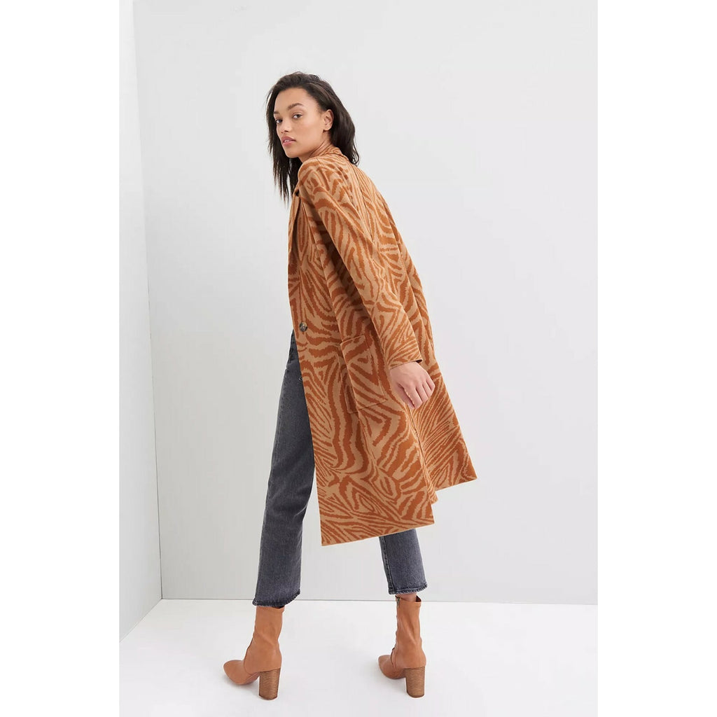 NEW Anthropologie Maeve Ayla Sweater Jacket Size Small Button Front Animal Print