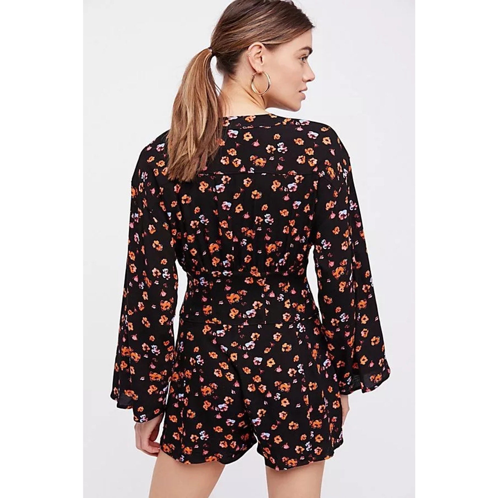 Free People Floral Long Sleeve Romper