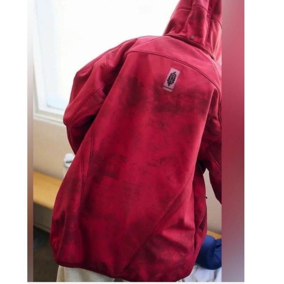 Free People FP MOVEMENT Canyon Crushin' Jacket X-SMALL Cranberry Red Free People