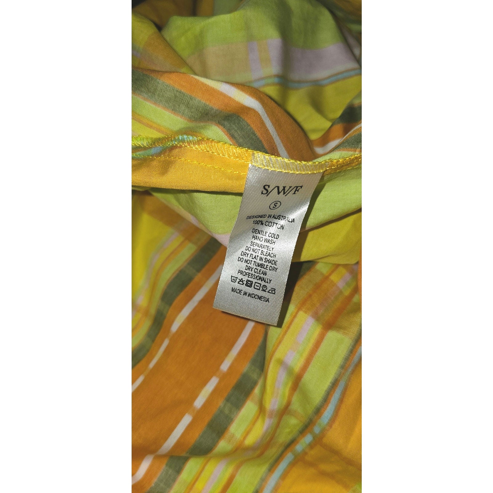 New Anthropologie S/W/F Tie-Up Wrap Skirt SMALL US SIZE 4 Orange/Yellow Plaid