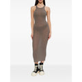 Rick Owens DRKSHDW Brown Ribbed Tank Slip Dress IT 44 US 10 Jade (6/8) Rick Owens