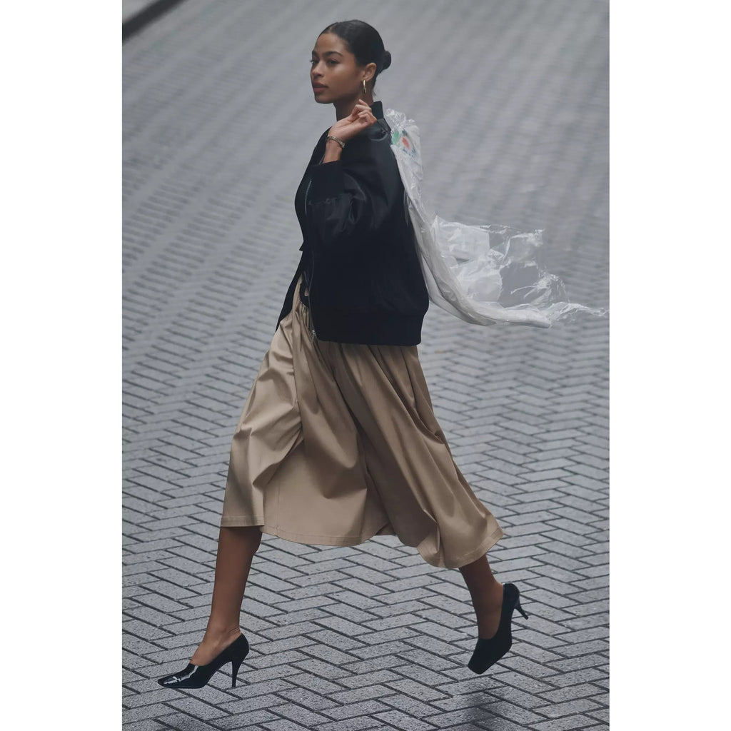 New Anthropologie x Avec Les Filles Oversized Bomber Jacket $178 Medium Black