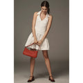Anthropologie Maeve Halter Drop-Waist Mini Dress LARGE White Anthropologie