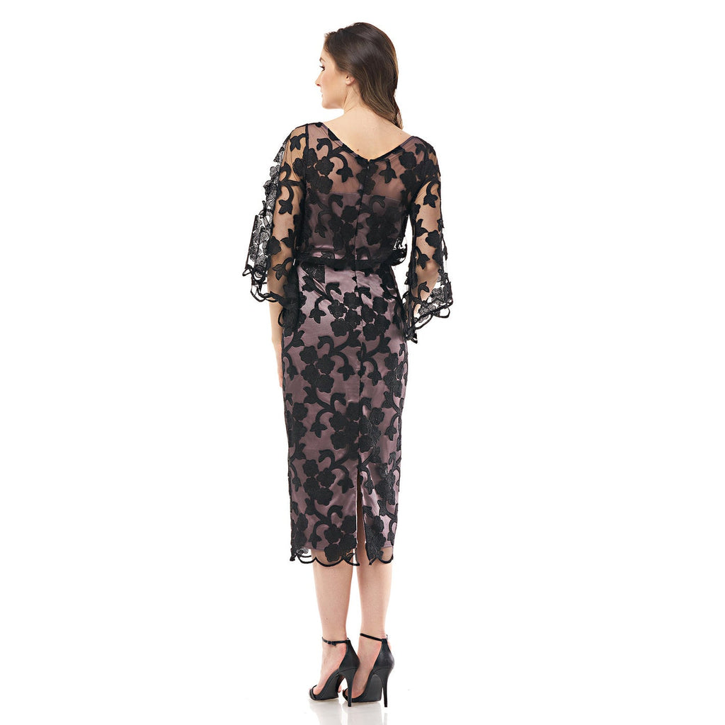 Anthropologie BHLDN JS Collection Sidonie Dress SIZE 6 Black/Nude Midi Anthropologie
