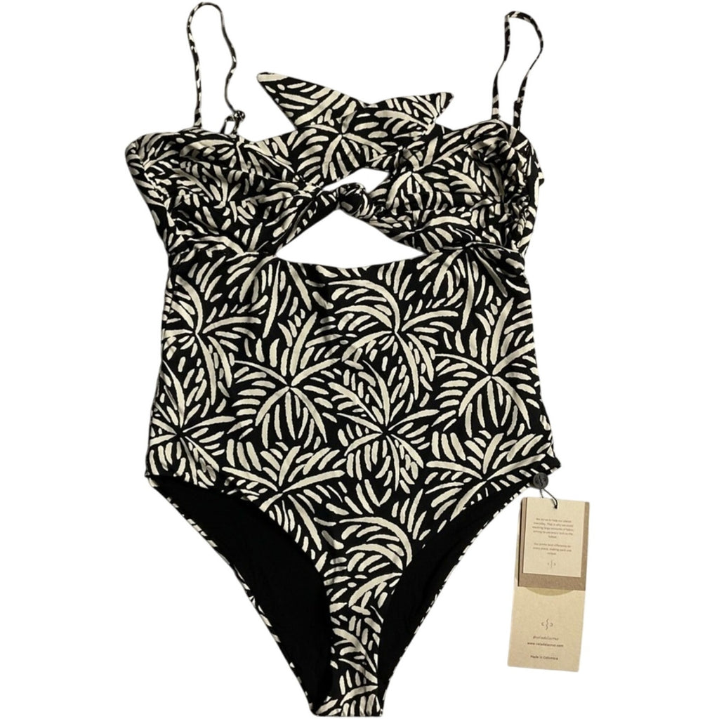 Anthropologie Cala de la Cruz Violeta One-Piece Swimsuit Medium B&W Anthropologie