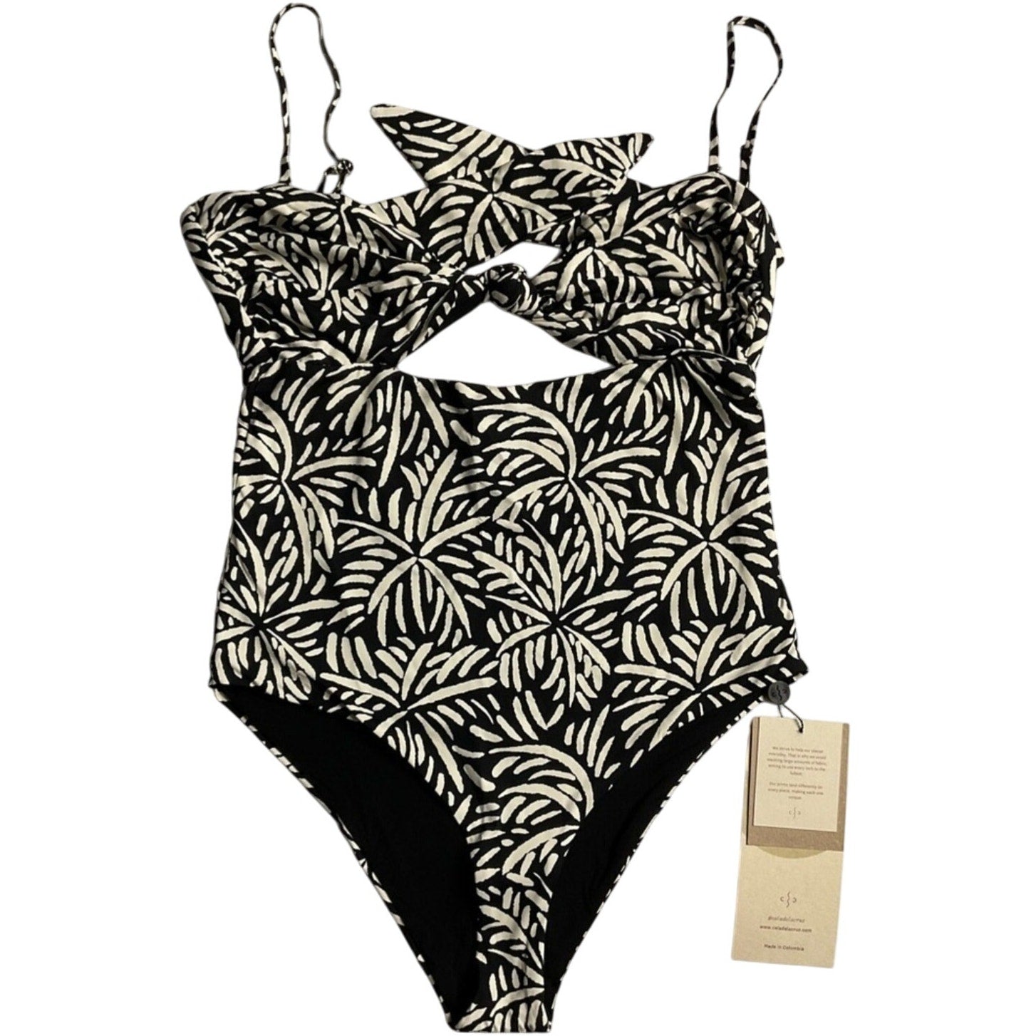 Anthropologie Cala de la Cruz Violeta One-Piece Swimsuit Medium B&W Anthropologie