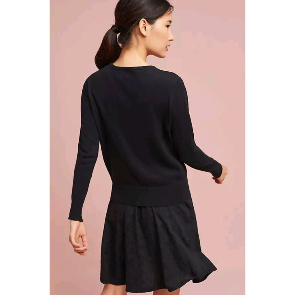 New Anthropologie by Field Flower Pearled Collar Pullover $138 Size Small