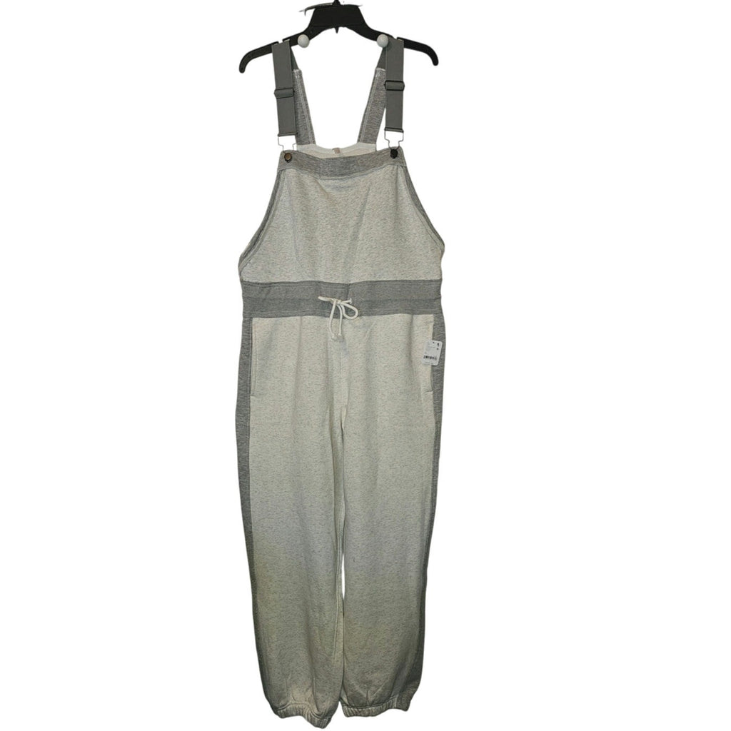 New Free People MOVEMENT Making It Overalls $168 X-LARGE Heather Grey Combo