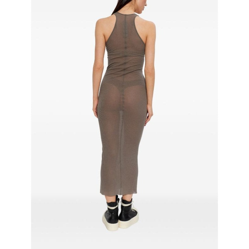 Rick Owens DRKSHDW Brown Ribbed Tank Slip Dress IT 44 US 10 Jade (6/8) Rick Owens