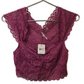New Free People Intimately Chase Me Lace Brami Feather $48 Fuschia Small Floral
