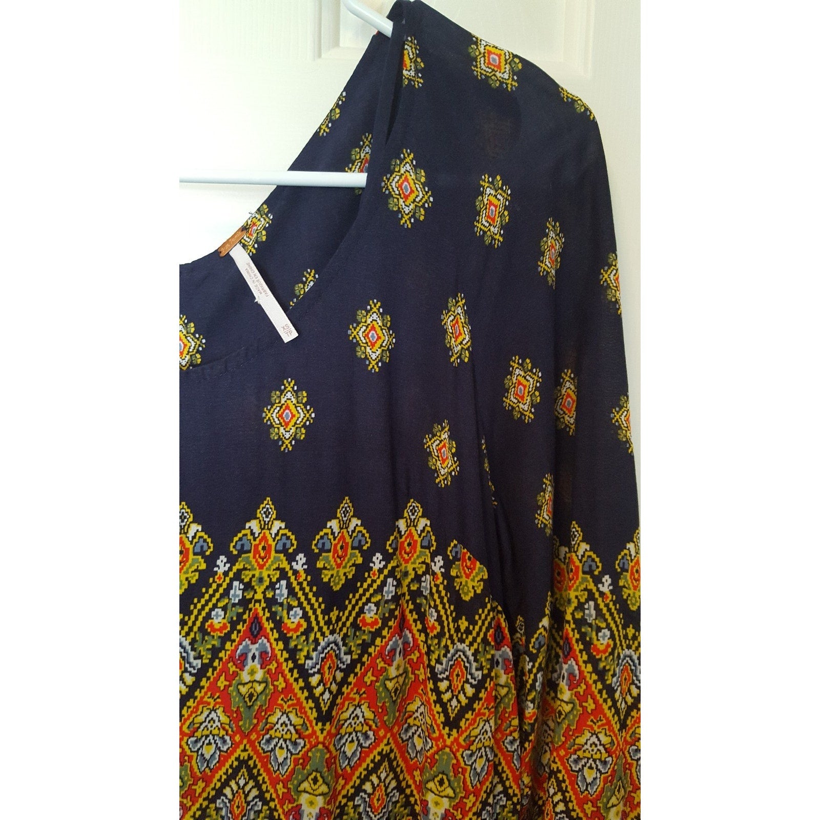NWOT Free People Midnight Combo Multicolor Enid Dress Size XS Retails $128