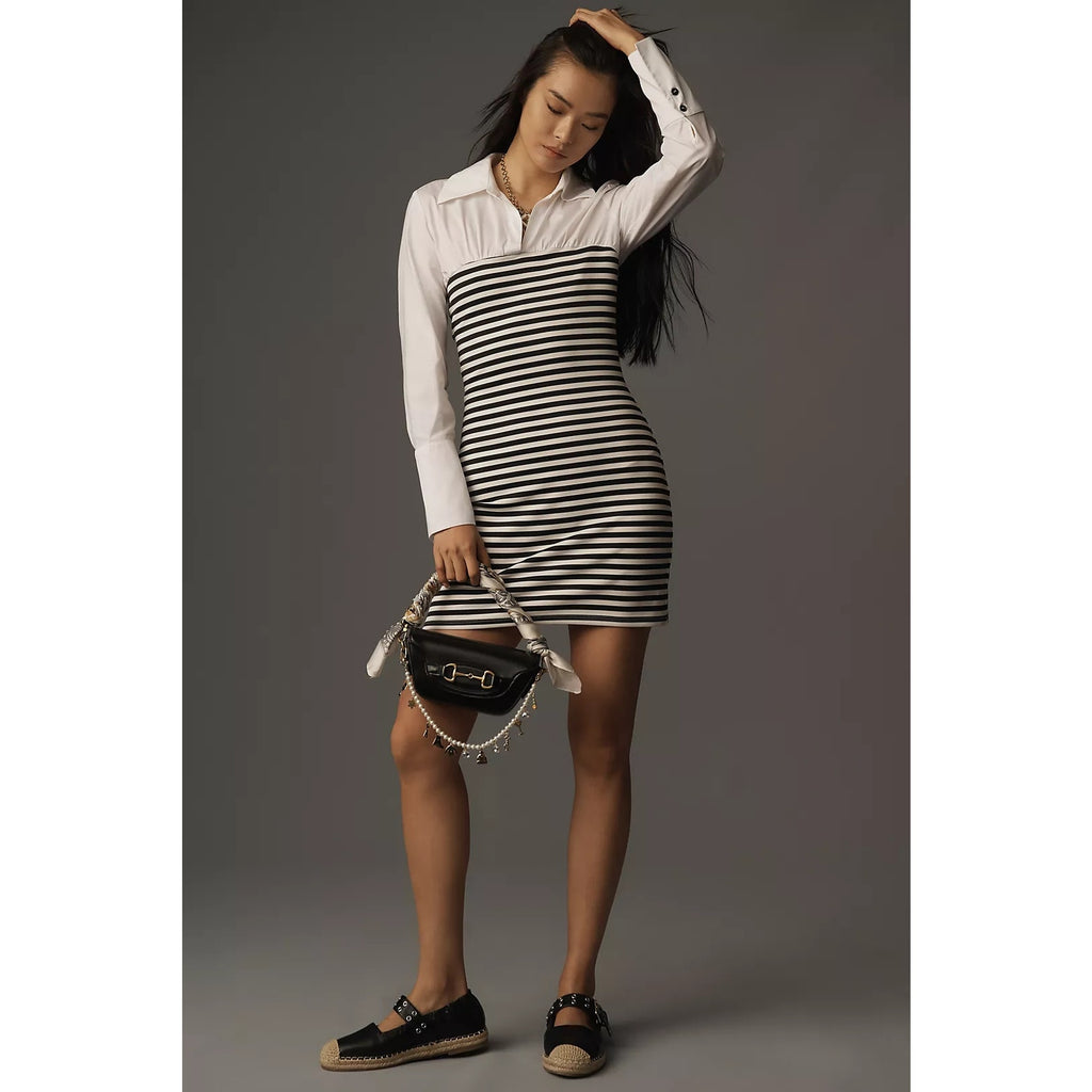 Anthropologie Maeve Fitted Twofer Mini Dress