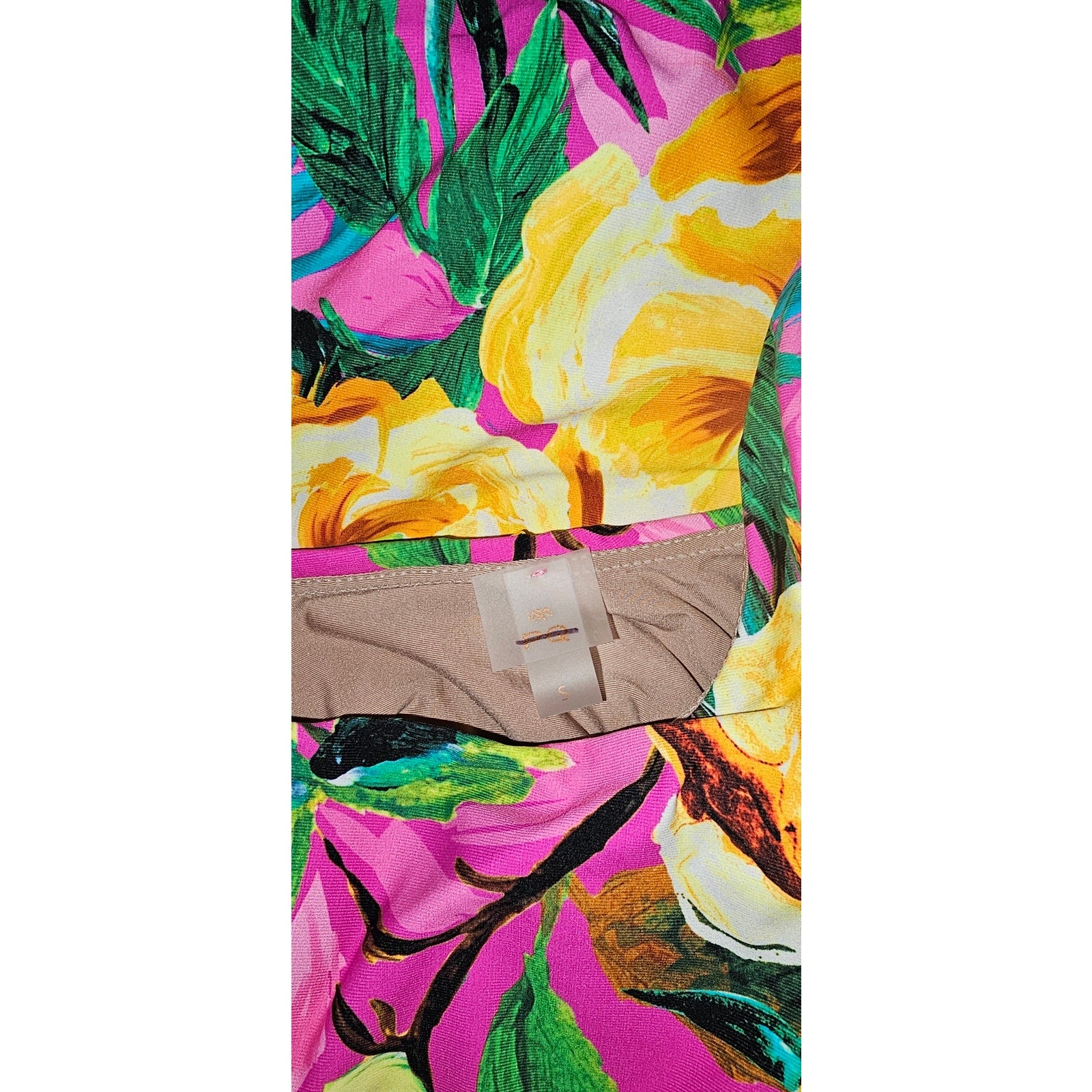 Anthropologie x PQ Swim One-Shoulder Printed One-Piece Swimsuit SMALL Pink Anthropologie