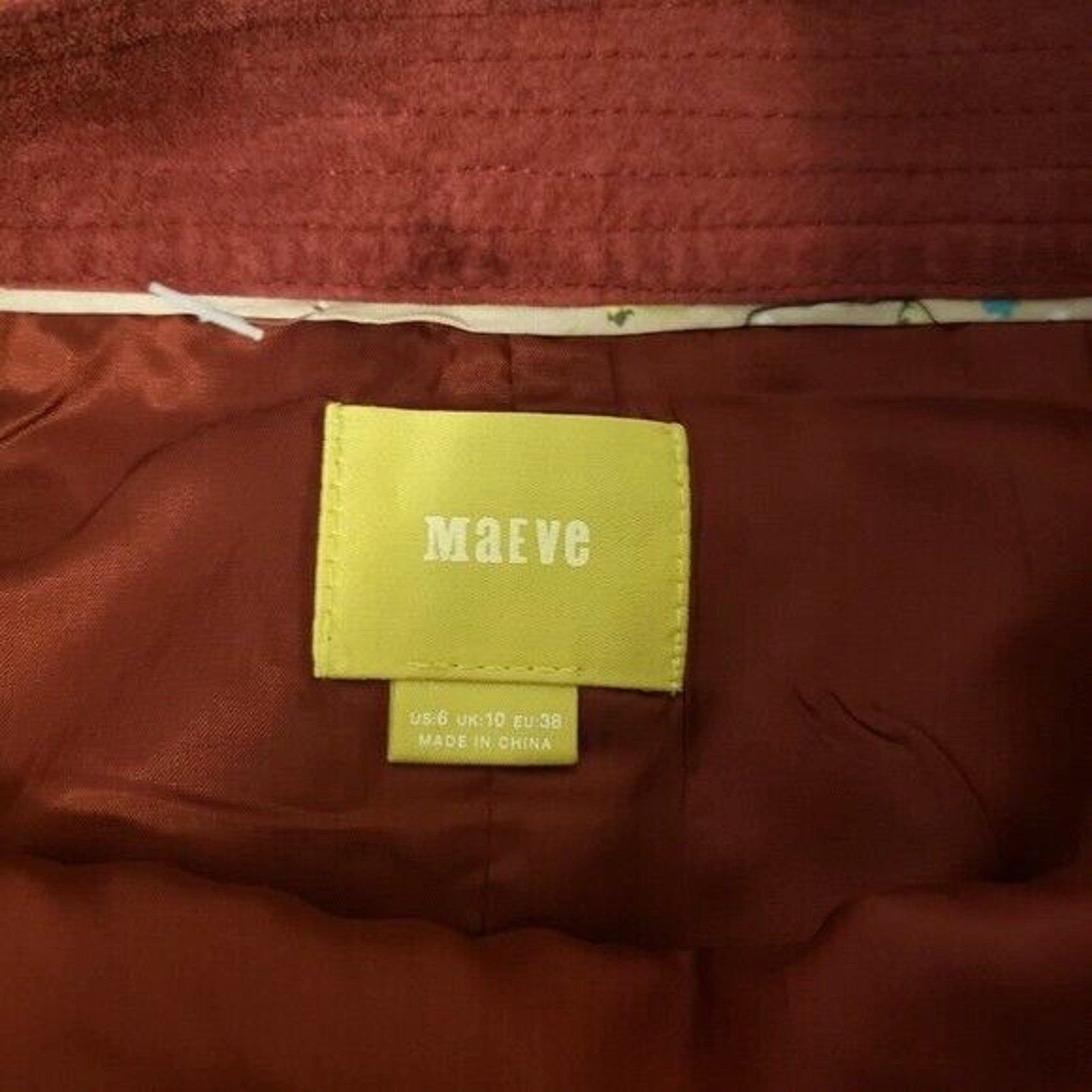 New Anthropologie Napa Laser Cut Leather Skirt by Maeve $198 Red/Bronze Size 6