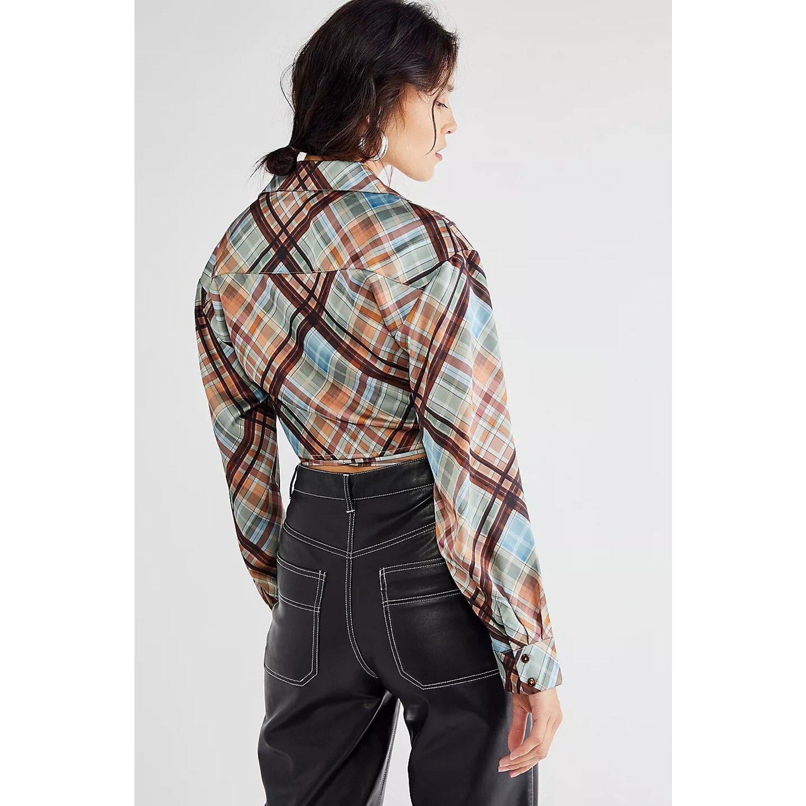 New Free People $169 Vanessa Shirt Hansen and Gretel Size Small Long-Sleeve