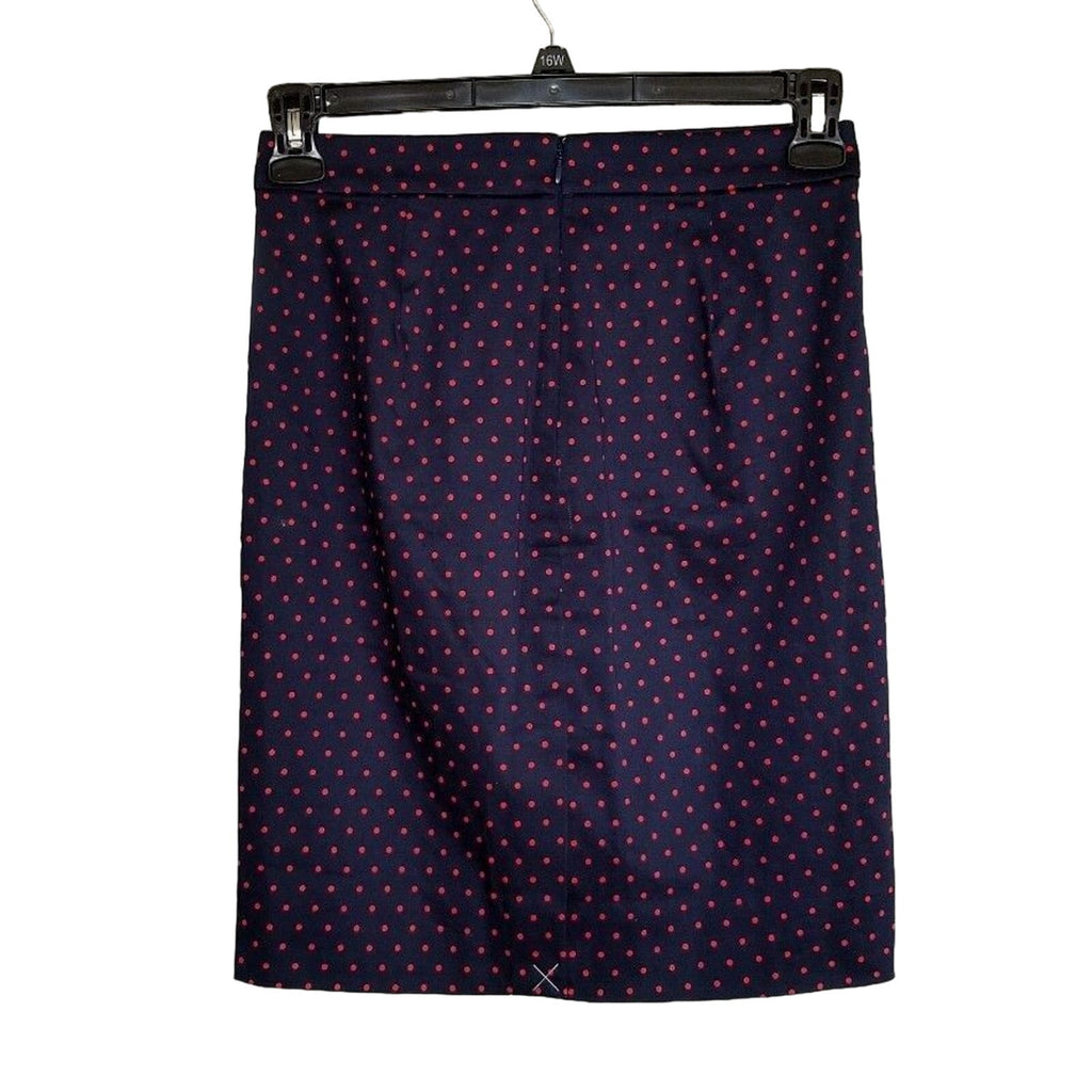 Crew Printed Pencil Skirt in Sateen Polka Dot Career