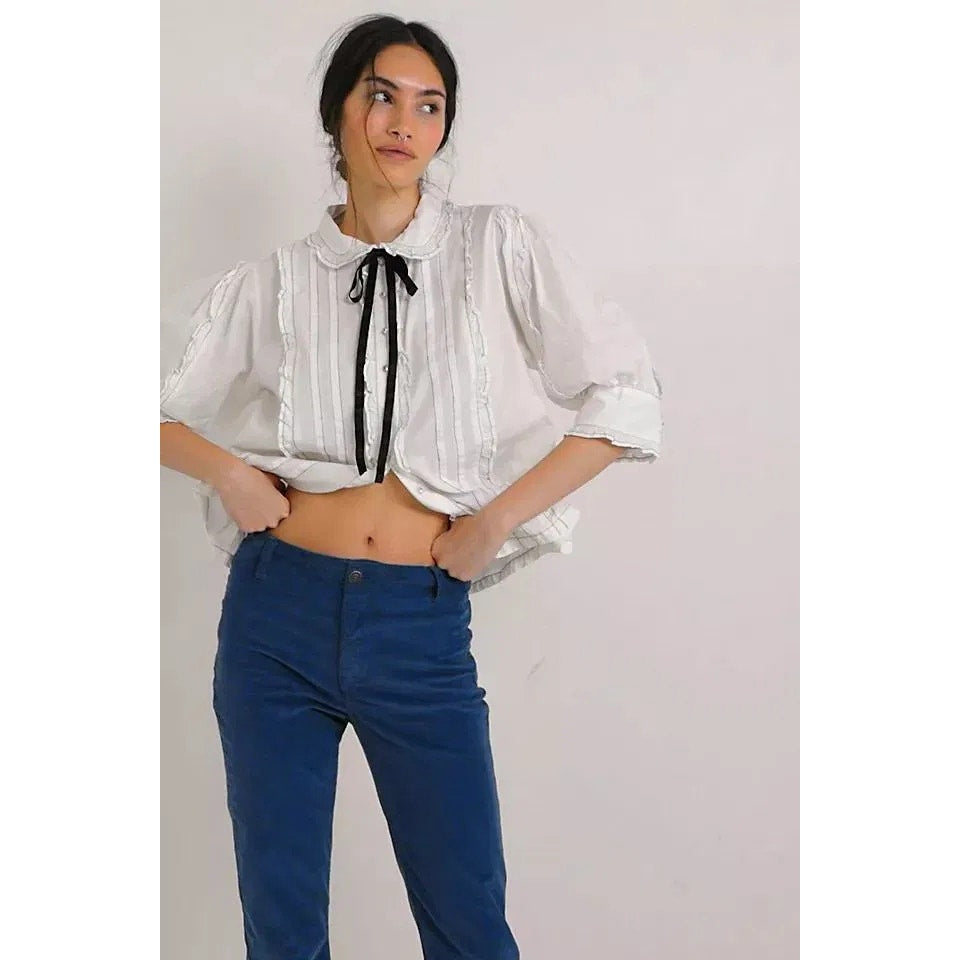 New FREE PEOPLE We The Free Level Up Slit Cord Jeans $98 SIZE 30 Majolica Blue