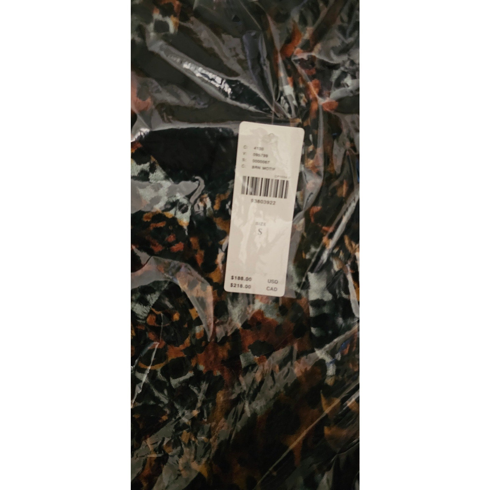 New By Anthropologie Short-Sleeve Velvet Mini Dress $188 SMALL Brown