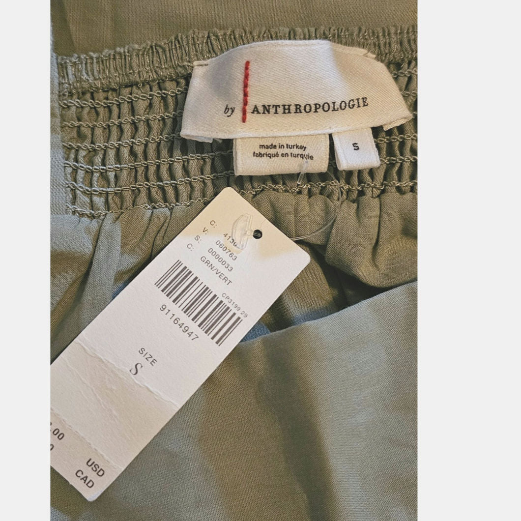 New By Anthropologie Rope-Strap Swing Tank Dress $148 SMALL Green Mini