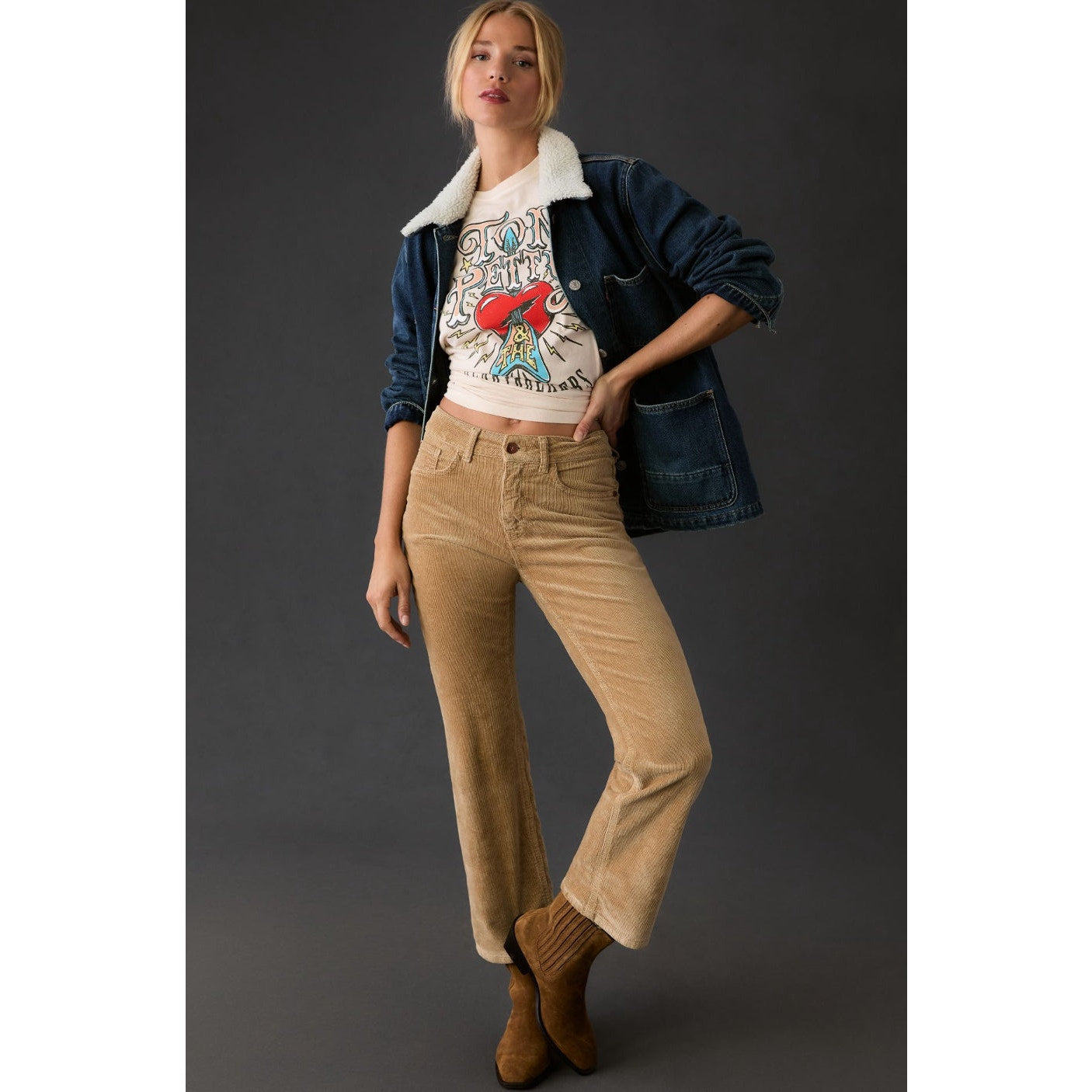New ANTHROPOLOGIE The Yaya Mid-Rise Crop Flare Jeans by Pilcro $148 31 TALL Dune