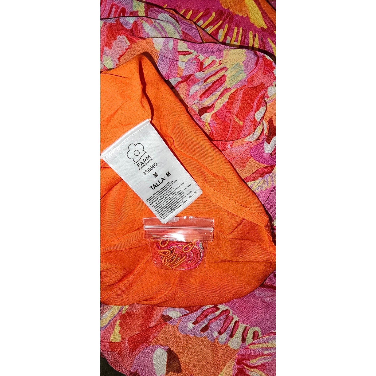 Anthropologie Farm Rio Shirred Drop-Waist Midi Dress MEDIUM Orange FARM Rio for Anthropologie