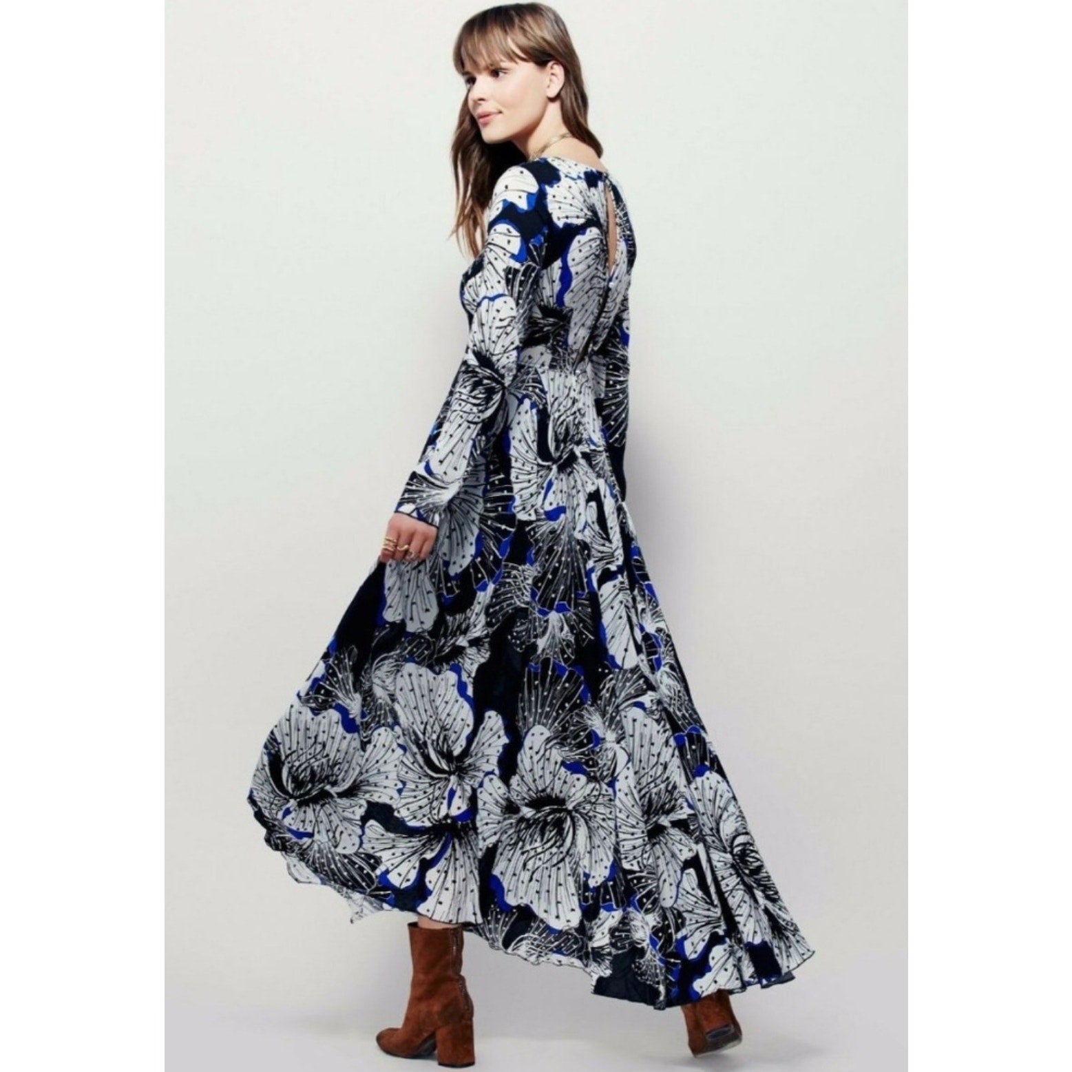 Free People Long-sleeve Maxi Dress