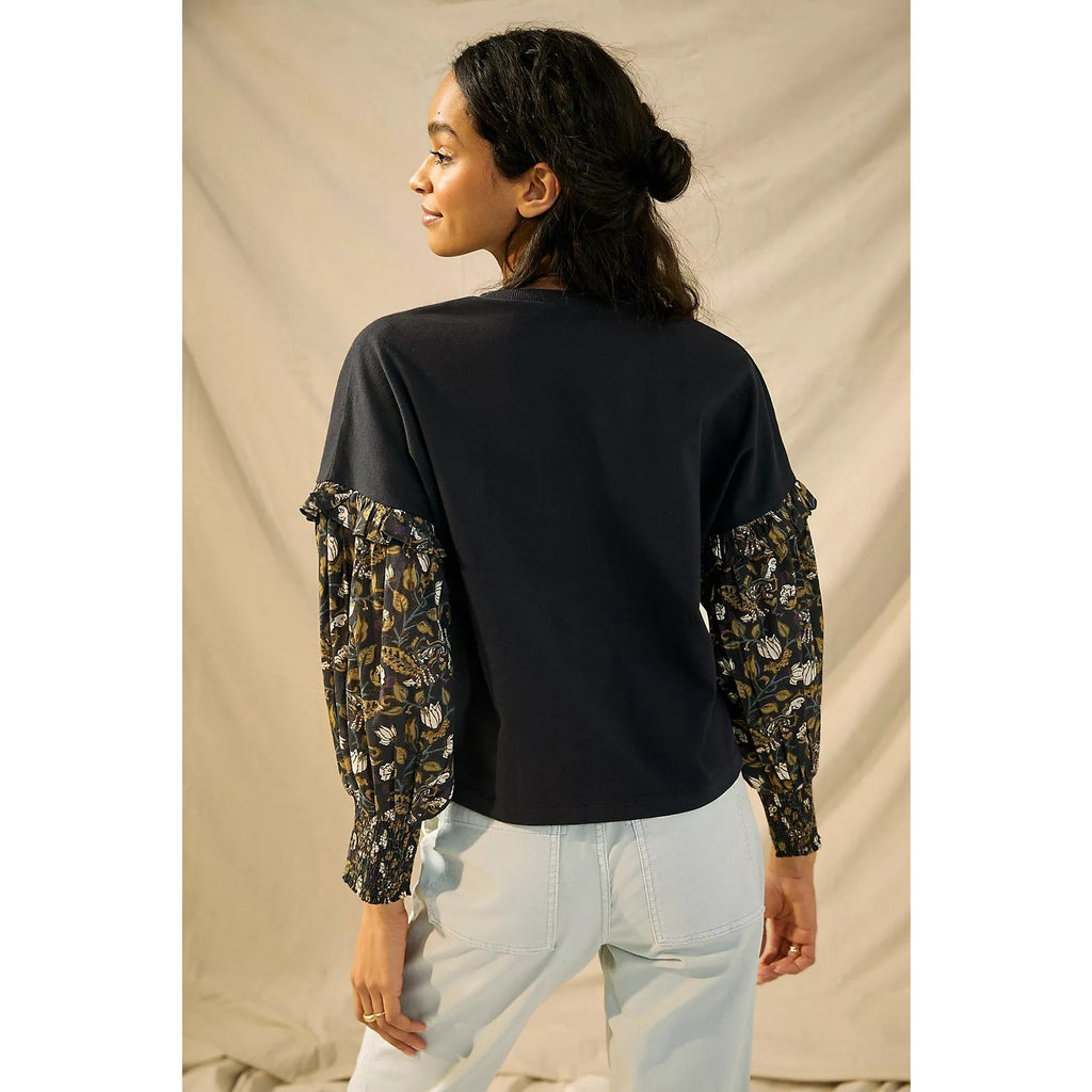 New Anthropologie Let Me Be Sydney Puff-Sleeved Top $98 X-SMALL XS Floral