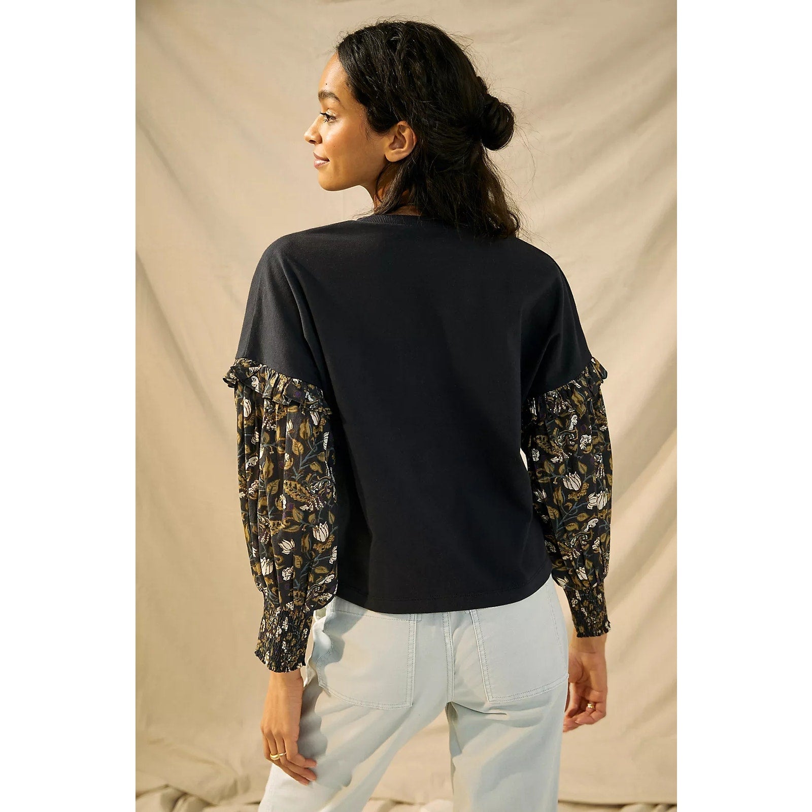 New Anthropologie Let Me Be Sydney Puff-Sleeved Top $98 X-SMALL XS Floral