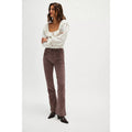 Free People City Line Slim Pants $178 SIZE 10 Chocolate Combo High-Rise